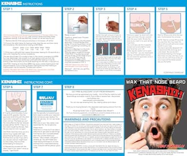 KENASHII Nose Wax Kit | 100 g Wax, 24 Applicators | Hair Removal Kit for Men and Women | Includes Balm Wipes and Mustache Guards | Lasts up to 5 Weeks - Image 6