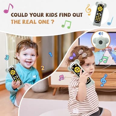 KIRALUMI Baby Remote Control Toy with Monkeys Silicone Cover - Educational Musical Baby Toddler Toys with Realistic Play, Lights, and Sounds - 6, 9, 12, 18 Month Boys Girls Toys Gift - Image 4