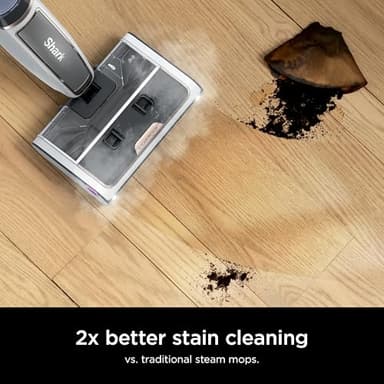 Shark Steam Pickup 3-in-1 Steam Mop Picks Up Debris, Deep Scrubs, & Steam Sanitizes - All At Once, Lightweight Steam Cleaner for Home, Steam Cleaner for Hardwood, Tile & Laminate, White, SD205CCO - Image 4