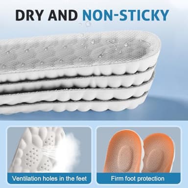 Steppers Insoles for Men Women, 2026 New 4D Memory Foam Cloud Shoe, Massage Insole Enhanced Arch Support & Cushioned Comfort Breathable, Fits All Shoe Types (Orange, US-Men-6.5-11) - Image 7