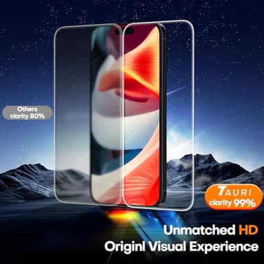 TAURI 4 in 1 for iPhone 15 Screen Protector, 3 Pack Tempered Glass Film + 1 Dust Free Easy Installation Tool, 9H Hardness Bubble Free Micro-curved Edges HD Screen Protector for 15 - Image 4