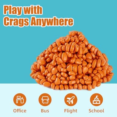 Magnetic Balls, Crags Fidget Ferrite Toys, Fidget Toys Adults, Over 600 Weak Magnetic Ferrite Stones in a Metal Tin, Fidget Toys for Adults, Boys, Girls - Image 3