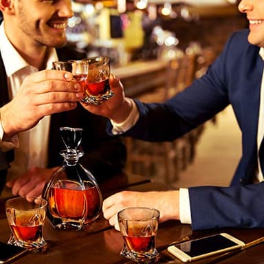 Comsmart Whiskey Glass with Luxury Box, 10 oz Crystal Old Fashioned Lowball Rocks Glasses, Gift for Men Drinking Scotch Bourbon Cocktail Liquor Vodka Malt Cognac (4) - Image 8