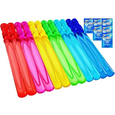 JOYIN 14.6’’ Big Bubble Wands for Kids, 6 PCS Bubble Wand with Refill Solution for Summer Toy Party Favor, Outdoors Toy Activity, Easter Basket Stuffers, Birthday Gift - Image 1