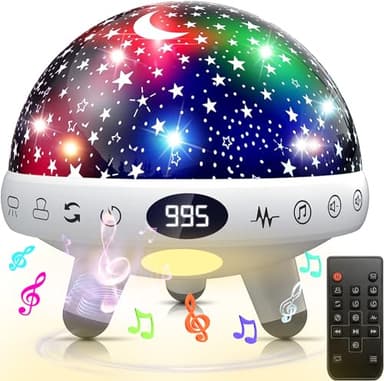 YACHANCE Kids Sound Machine with Night Light Projector,29 Soothing Sounds Baby Night Light Star Projector for Kids Room,White Noise Machine for Baby Sleeping Soother,Nursery Lamp,Bedroom Decor - Image 1
