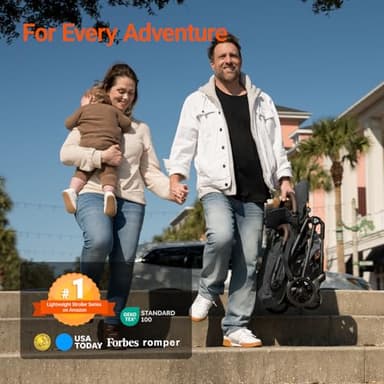 MAMAZING Lightweight Baby Travel Stroller with Carbon Fiber Frame, Compact & Airplane-Friendly, One-Handed Folding Design, 11.6 lbs, Perfect for Toddlers, Jet - Image 2