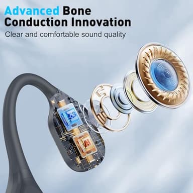 MARLALL Swimming Bone Conduction Headphones with Night Safety Light, IP68 Waterproof MP3 Mode Underwater Swimming Headphone, Wireless Sport Open Earphones Bluetooth 5.4 Earbuds,Chrome Silver - Image 6