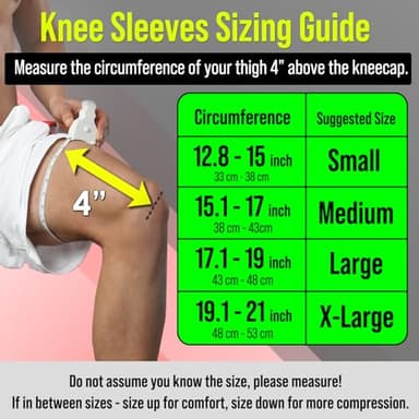 Knee Brace for Women & Men, 2 Pack Compression Knee Brace, Knee Support Sleeve for Pain Relief, Running, Workout, Sports, Knee Braces for ACL, Meniscus Tear, Arthritis and Injury Recovery Black M - Image 6