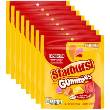 STARBURST Gummies Original Gummy Candy, Sharing Size, 9 oz Bag (Pack of 8) - Image 1