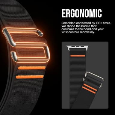 Suitisbest Sport Bands Compatible with Apple Watch Ultra Band 49mm 46mm 45mm 44mm 42mm Men, Stretchy Nylon Sport Loop Strap with S-Hook for iWatch Series 11 10 9 8 7 6 5 4 3 2 1, SE 3 2 1, Ultra 3 2 1 - Image 3