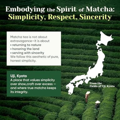 Venture Pal Superior Ceremonial Grade Matcha Powder, 100% Pure First Harvest Matcha Powder, Green Tea sourced from Uji – Vegan, Gluten-Free, No Additives, Unsweetened (30g/1.06oz Tin - Image 5