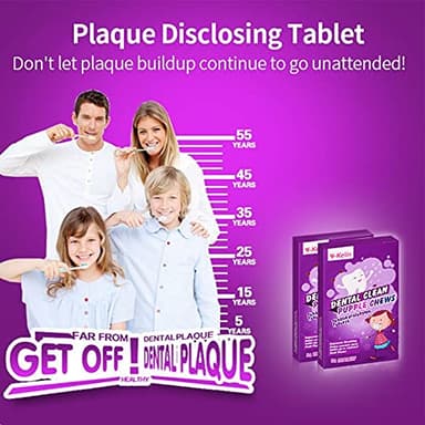 Dental Plaque Disclosing Tablets for Kids & Adults - Showing Plaque by Changing Color - Helps Teach Brushing Habits for Clean Teeth - 36 Count - Image 6
