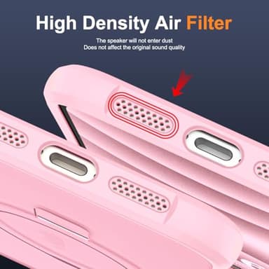 SKYLMW Compatible with iPhone 16 Case with Invisible Magnetic O-Ring Stand Military-Grade Translucent Case for iPhone 16 6.1" [Compatible with Mag-Safe][Great Grip Feeling], Pink - Image 8