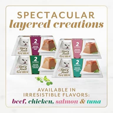 Fancy Feast Gems Pate Cat Food Mousse With Tuna and a Halo of Savory Gravy Cat Food - (Pack of 8) 4 oz. Boxes - Image 7