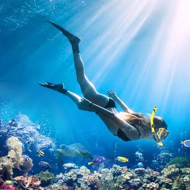 Snorkeling Gear for Adults, Dry-Top Snorkel Set Scuba Diving mask, 180°Panoramic Wide View Professional Snorkeling Gear Breathing Freely Snorkel Mask (Yellow) - Image 3