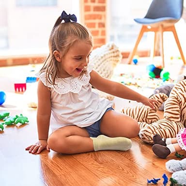 HYzgb Toddler Girls Socks 1T 2T 3T Non Slip with Grippers 12 Pairs Baby Ankle Cotton Grips Socks 12-18-24 Months for Girls 1-2-3 Years Old (Bright Candy Colors) - Image 6