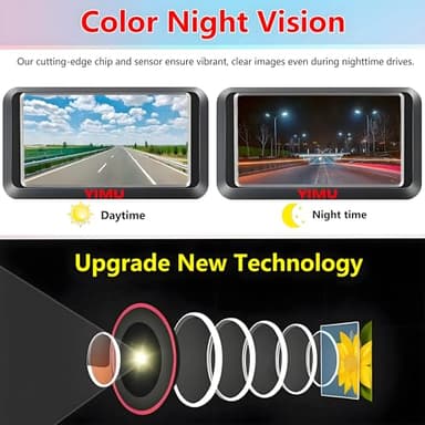 AHD 2K Backup Camera for car with 5″ Monitor,Night Vision, DIY Guide Lines, IP69K Waterproof, Front/Reverse Camera with Two Beackets for Easy Install for Trucks, SUVs and Pickups K43 (5inch AHD5001) - Image 4