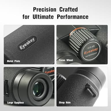 8x42 HD Wide-View Binoculars for Adults with Low Light Night Vision – Ultra-Bright Waterproof Binoculars with Smartphone Adapter for Hunting, Bird Watching, Stargazing & Outdoor Travel - Image 8