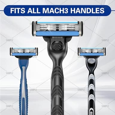 16 Pcs Razor Blade Refills, Mach 3 Razor Refills for Men - Image 3
