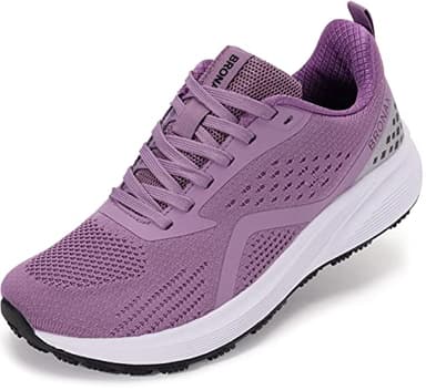 BRONAX Womens Wide Tennis Shoes Road Running Jogging Fitness Size 8w Athletics Sports Breathable Mesh Gym Sneakers Zapatos Deportivos De Mujer Pregnant Swollen Purple 39 - Image 1