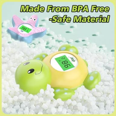 Baby Bath Thermometer, Digital Water Temperature Thermometers with 3 Color Backlit and Temperature Warning, Safety Bath Tube Thermometers Floating Toy for Infant, Toddler - Image 4