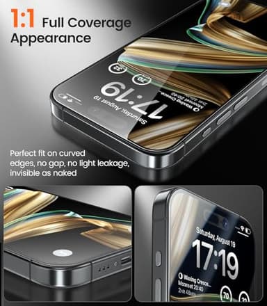EZ-GLAZ-4 Pack for iPhone 16 Pro Max Screen Protector[6.9"] 9H+ Hardness 12FT Military Grade Shatterproof Long Durable Tempered Glass Film with Flawless Fit Box, HD Clear, Scratch Resistant - Image 3