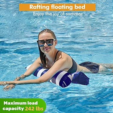 4 Pack Upgrated XL Water Pool Floats, 4-in-1 (Hammock, Saddle, Lounge Chair, Drifter) Multi-Purpose Water Pool Float, Non-Stick PVC Material - Image 3
