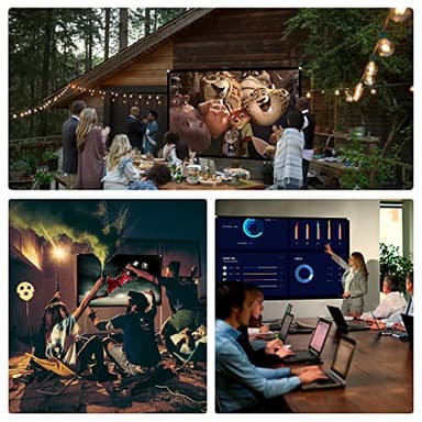 Portable Projector Screen Outdoor Movie: Foldable Rear 4K Projection Screens Stand for Camping Travel Backyard Video 100 inch - Image 7