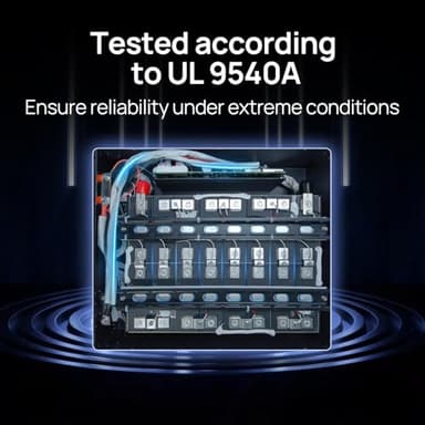 ECO-WORTHY 48V 100Ah LiFePO4 Lithium Battery w/Bluetooth | UL1973 & UL9540A Certified | 5120Wh Server Rack Battery for Solar Energy Storage, Home Backup Power - Image 6