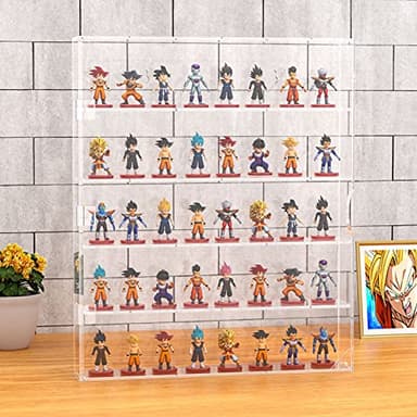 AITEE Acrylic Display Case, Display Cabinet for Mini Funko Pop Figures, Dust-Proof Clear Wall Mounted or Desktop 5 Layer Storage Mini Toys/Rock Stone, Each Compartment: 15 7/10”L x 3 2/5”W x3 4/5”H - Image 2
