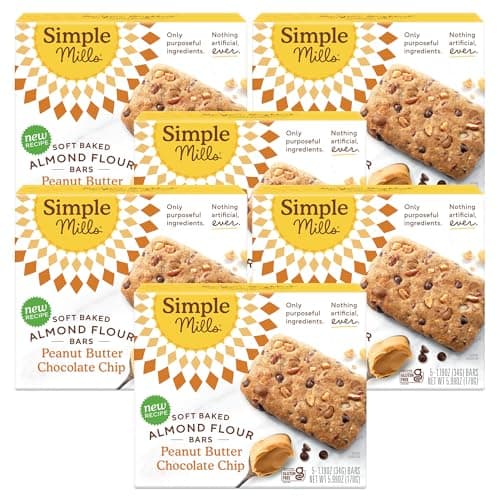 Almond Flour Snack Bars (Peanut Butter Chocolate) with Organic Coconut Oil, Chia Seeds, Sunflower Seeds, and Flax Seeds, 6oz, 6 Count - Image 1