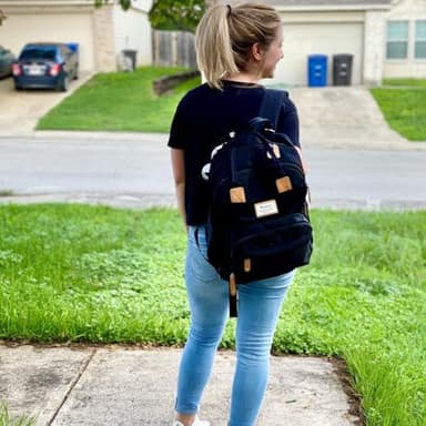 RUVALINO Diaper Bag Backpack, Multifunction Travel Pack Maternity Baby Changing Bags, Large Capacity, Waterproof, Black - Image 7