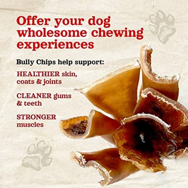 Natural Farm Bully Chips (9-12 Inch, 8 Oz.), Digestible Beef Cheek from Grass-Fed Cows, Non-GMO, Grain-Free, Natural Long-Lasting Dog Chews for Small, Medium & Large Dogs, Great Rawhide Alternative - Image 4