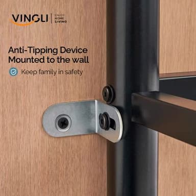 VINGLI Bunk Bed Twin Over Twin for Kids, Teens & Adults Bunk Bed with Stairs & Flat Rungs, Heavy Duty Metal Slats, No Box Spring Needed, Black - Image 8