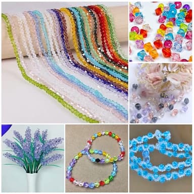 XSEINO 3760 Pieces 6mm Crystal Beads for Jewelry Making, 47 Colors Crystal Acrylic Beads for Bracelets Jewelry Making and DIY Crafts - Image 4