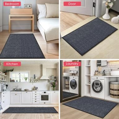 Kuyal Front Door Mat, 3'x10' Indoor Outdoor Entrance, Commercial Floor Inside Outside Entrance, Heavy Duty Durable Welcome Mat, Rubber Backing Non Slip Outdoor Mats for Entryway,Dark Gray - Image 5