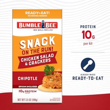 Bumble Bee Snack On The Run Chipotle Chicken Salad with Crackers Kit, 3.5 oz (Case of 12) - Ready to Eat, Spoon Included - Shelf Stable & Convenient Protein Snack - Image 3
