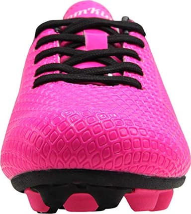 BomKinta Kid's FG Soccer Shoes Athletic Outdoor Soccer Cleats Rose Red Size 3 M US Little Kid - Image 2
