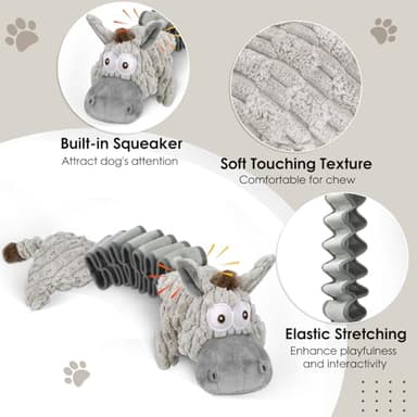 Homounter Large Squeaky Plush Dog Toys, Interactive Puppy Toys for Tug of War, Tough Pet Toys for Dogs, Dog Chew Toy for Small, Medium, and Large Dogs - Image 2