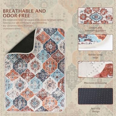 IEUUMLER Washable Pee Pads for Dogs, 2 Pack Reusable Non-Slip Grip, Super Absorbent Waterproof Puppy Pads for Potty Training, Playpen, Crate, Whelping Box EU011 (Orange, 30" x 20") - Image 2