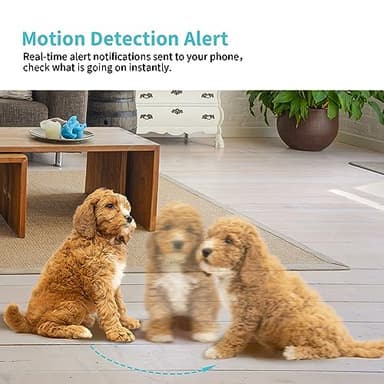 Pet Camera, 2K HD Dog Camera with Phone APP, 360° Pan/Tilt View Puppy Cam, One Click Call for Baby Monitor, MagivPix Night Vision,Motion Tracking Alarm with Cloud/Local SD,Home Indoor Security Cam - Image 5