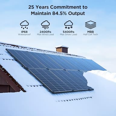 ZOUPW N-Type 16BB 200 Watt Solar Panel,Gifts for Men,2Pcs 100W 12V Solar Panels, 25% High Efficiency Monocrystalline PV Module IP68 Waterproof for RV Trailer Marine Rooftop Farm Off-Grid Blackout - Image 5