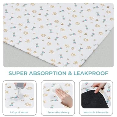 SweetBin Washable Dog Pee Pads, 2-Pack Absorbent Reusable Puppy Pads, Machine Washable, Soft and Non-Slip, Waterproof and Leak-Proof Training Mats, Perfect for Crate, Sofa, Playpen, Bed - Image 4