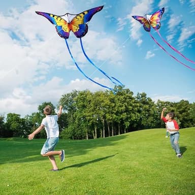 HONBO Butterfly Kites for Kids & Adults, Easy to Fly for Beginners, Each Kite with 300ft Line Handle,Beginner Kite for Kids Ages 4-8,Beach Kites for Outdoor Activities & Family Trip(Pink) - Image 5