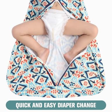 GUNTAIL Baby Sleep Sack 6-12 Months 3 Pack Baby Wearable Blanket 100% Rayon Cotton 2-Way Zipper Toddler Sleeping Sack .Comfy Soft Lightweight TOG 0.3 (Bohemia&Checkered&Blue,) - Image 4