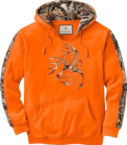 Legendary Whitetails Mens Camo Hoodie Pullover Sweatshirt Midweight V-Neck Design, Inferno, 3XT - Image 1