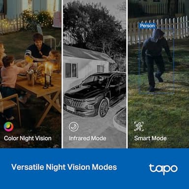 Tapo 2K 3MP Pan/Tilt Indoor/Outdoor Security Camera, Free Person/Baby Cry Detect & Motion Track, 360° Track, Color Night Vision, SD/Cloud Storage, Works w/Alexa & Google Home, HybridCam 360 - Image 9