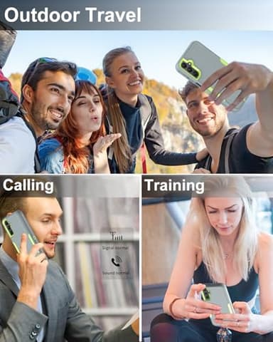 Dahkoiz for Samsung Galaxy A24 4G Case, with Glass Screen Protector, Dustproof Port Cover, Magnetic Car Mount Support, Full-Body Silicone Rubber Drop-Proof Non-Slip Phone Case, Green/Grey - Image 7