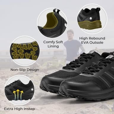 FitVille Extra Wide Sneakers for Men with Wide Toe Box Lightweight Running Shoes for Diabetic Men, Flat Feet, Heel Pain & Plantar Fasciitis Relief - Image 6