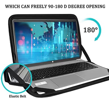Laptop Case Sleeve 15.6 inch, Durable Shockproof Protective Computer Carrying Cover with Front Pocket, Briefcase Handbags Laptop Sleeve Bag for 15.6 inch HP, Dell, Acer, Asus, Notebook, Black - Image 2